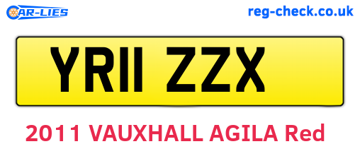 YR11ZZX are the vehicle registration plates.