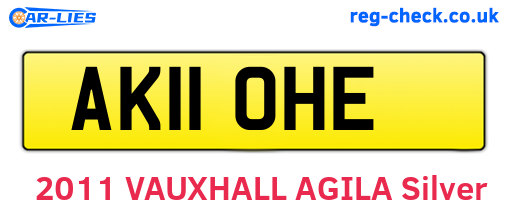 AK11OHE are the vehicle registration plates.