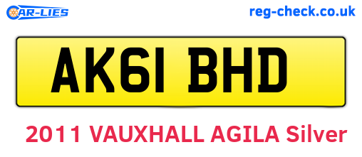 AK61BHD are the vehicle registration plates.