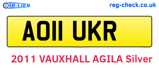 AO11UKR are the vehicle registration plates.