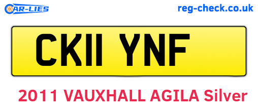CK11YNF are the vehicle registration plates.