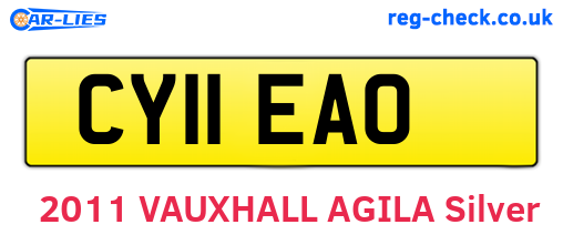 CY11EAO are the vehicle registration plates.