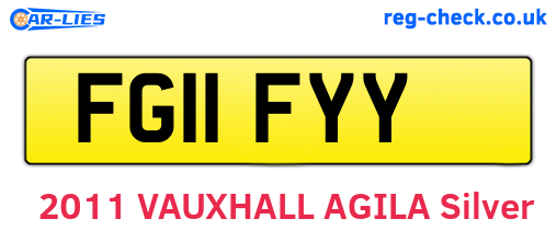 FG11FYY are the vehicle registration plates.