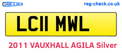 LC11MWL are the vehicle registration plates.