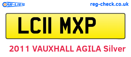 LC11MXP are the vehicle registration plates.
