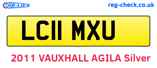 LC11MXU are the vehicle registration plates.