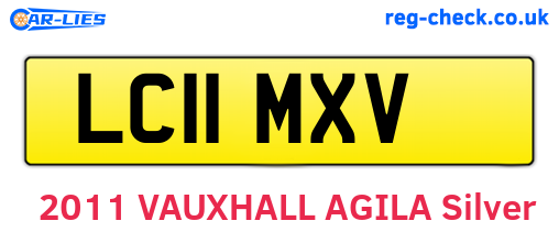 LC11MXV are the vehicle registration plates.