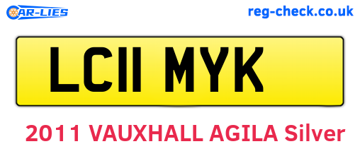 LC11MYK are the vehicle registration plates.