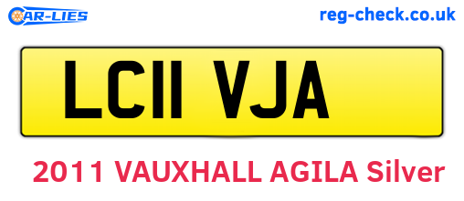 LC11VJA are the vehicle registration plates.
