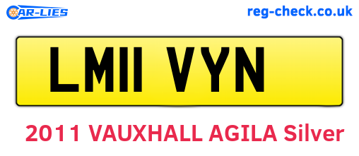 LM11VYN are the vehicle registration plates.