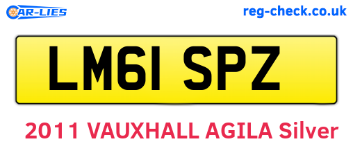 LM61SPZ are the vehicle registration plates.