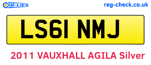 LS61NMJ are the vehicle registration plates.