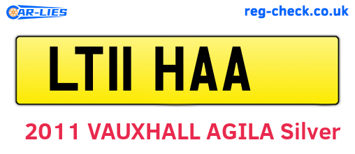 LT11HAA are the vehicle registration plates.
