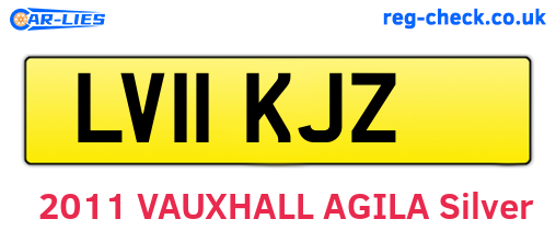 LV11KJZ are the vehicle registration plates.