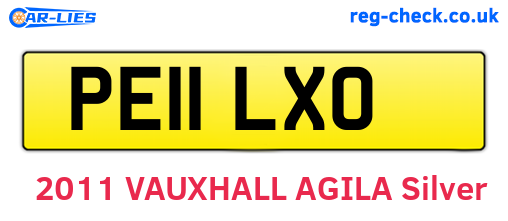 PE11LXO are the vehicle registration plates.