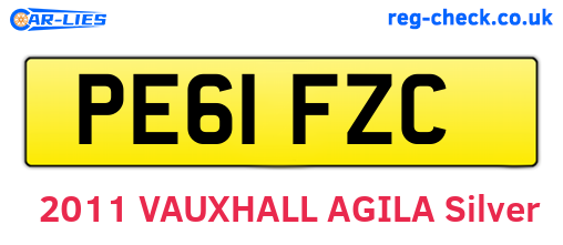 PE61FZC are the vehicle registration plates.