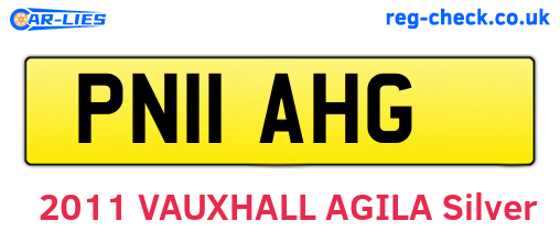PN11AHG are the vehicle registration plates.