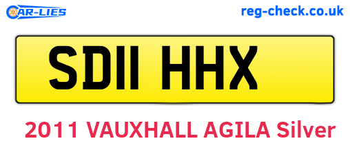 SD11HHX are the vehicle registration plates.