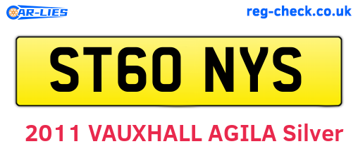 ST60NYS are the vehicle registration plates.
