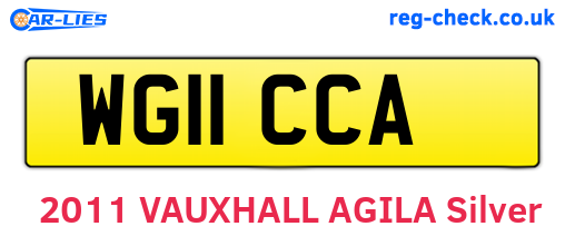 WG11CCA are the vehicle registration plates.