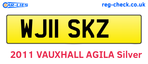 WJ11SKZ are the vehicle registration plates.