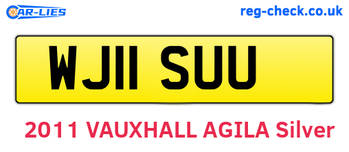 WJ11SUU are the vehicle registration plates.