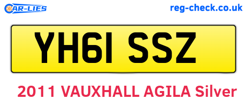 YH61SSZ are the vehicle registration plates.