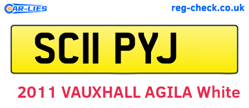 SC11PYJ are the vehicle registration plates.