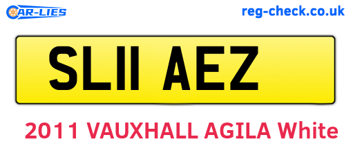 SL11AEZ are the vehicle registration plates.