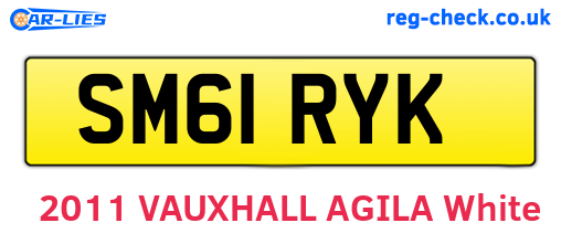 SM61RYK are the vehicle registration plates.