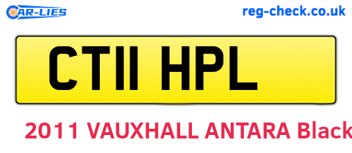 CT11HPL are the vehicle registration plates.