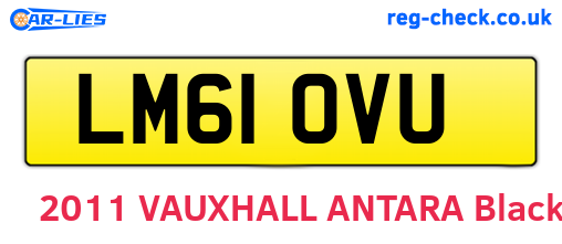 LM61OVU are the vehicle registration plates.