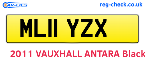 ML11YZX are the vehicle registration plates.