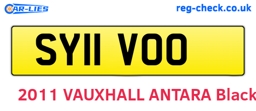 SY11VOO are the vehicle registration plates.