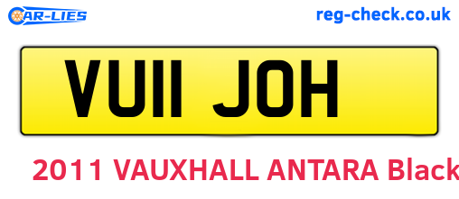 VU11JOH are the vehicle registration plates.