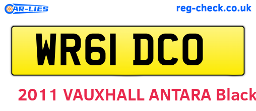 WR61DCO are the vehicle registration plates.