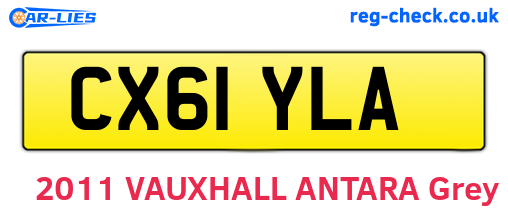 CX61YLA are the vehicle registration plates.