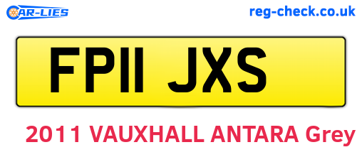 FP11JXS are the vehicle registration plates.