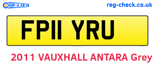 FP11YRU are the vehicle registration plates.