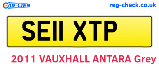 SE11XTP are the vehicle registration plates.