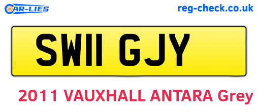 SW11GJY are the vehicle registration plates.
