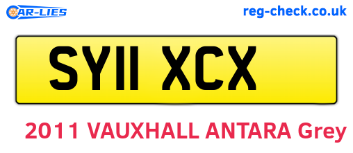 SY11XCX are the vehicle registration plates.
