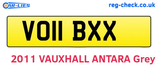 VO11BXX are the vehicle registration plates.