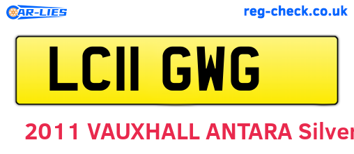 LC11GWG are the vehicle registration plates.