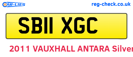SB11XGC are the vehicle registration plates.