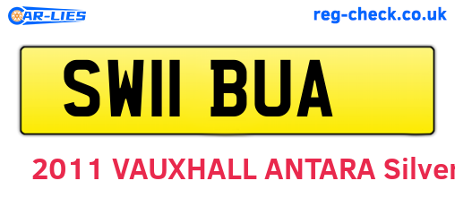 SW11BUA are the vehicle registration plates.