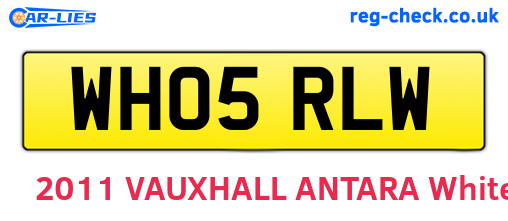 WH05RLW are the vehicle registration plates.