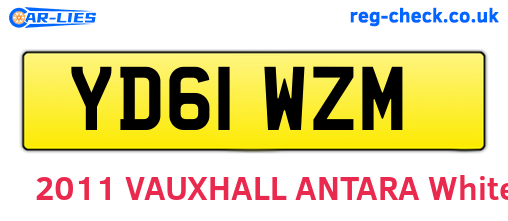 YD61WZM are the vehicle registration plates.
