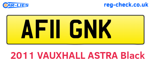 AF11GNK are the vehicle registration plates.