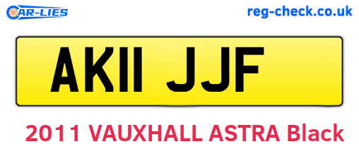 AK11JJF are the vehicle registration plates.